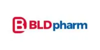 Lieferprogramm - Verlässliche Partner Logo BLDpharm mit rot-blauem Schriftzug und Symbol auf weißem Hintergrund.